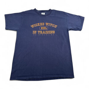 Vintage Wizard of Oz Shirt Adult MEDIUM Blue Wicked Witch Training Athletics 90s